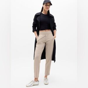 ATHLETA Brooklyn Mid-Rise Ankle Pant in Abalone Beige Size 2